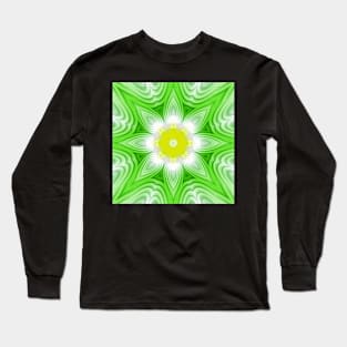 Green and yellow floral background Long Sleeve T-Shirt